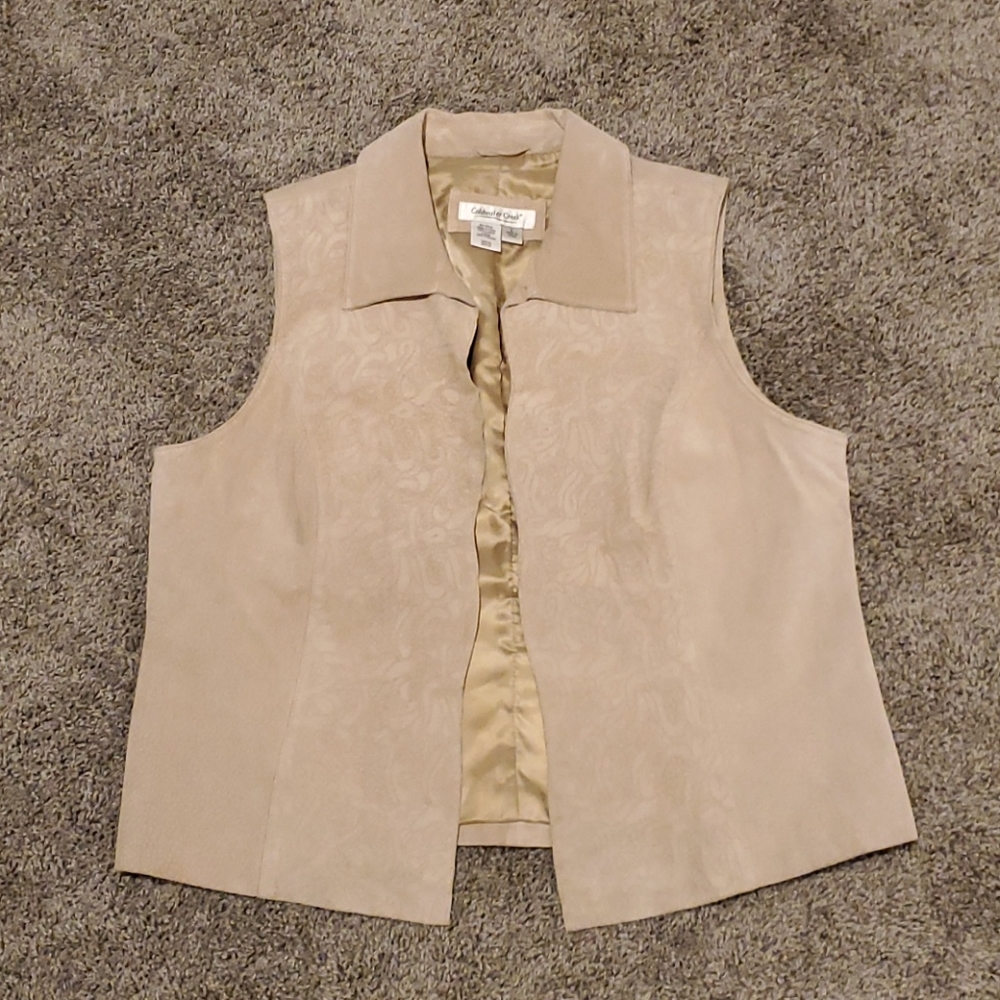 NWOT COLDWATER CREEK 100% LEATHER VEST